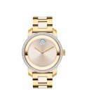 Movado Bold Iconic Women's Watch - Swiss Quartz 2H Movement, Stainless Steel Ceramic Center Link Bracelet - 3 ATM Water Resistance - Sparkling Crystal Details for Her - 36mm
