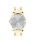Movado Bold Iconic Women's Watch - Swiss Quartz 2H Movement, Stainless Steel Ceramic Center Link Bracelet - 3 ATM Water Resistance - Sparkling Crystal Details for Her - 36mm