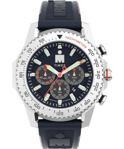 Timex Men's Ironman Triathlon Adrenaline 48mm Watch - Blue Strap Blue Dial Silver-Tone Case