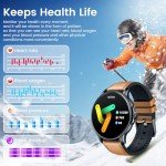 Smartwatch for Men Android Fitness Watch: 1.43" AMOLED Smart Watches for Men with Bluetooth Call Answer IP68 Waterproof Activity Tracker 120+ Sports Modes Sleep Heart Rate Monitor Watch for iOS Phones