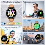 Smartwatch for Men Android Fitness Watch: 1.43" AMOLED Smart Watches for Men with Bluetooth Call Answer IP68 Waterproof Activity Tracker 120+ Sports Modes Sleep Heart Rate Monitor Watch for iOS Phones