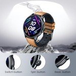 Smartwatch for Men Android Fitness Watch: 1.43" AMOLED Smart Watches for Men with Bluetooth Call Answer IP68 Waterproof Activity Tracker 120+ Sports Modes Sleep Heart Rate Monitor Watch for iOS Phones