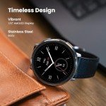 Amazfit Active 2 Smart Watch 44mm, 10 Day Battery, Fitness Tracker, Sleep Monitor, GPS Maps, 160+ Sport Modes, Water Resistant, for Android & Apple iPhone, Sapphire Glass, Black Leather Strap