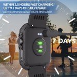KEEPONFIT Smart Watch for Men, Answer/Make Bluetooth Calls, Metal Frame 1.8" Alexa Built-in Fitness Tracker with IP68/100 Sports Modes/Heart Rate/SpO2/Stress/Sleep Monitor for iOS/Android