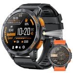 Military Smart Watches Built-in GPS, 170+ Sport Modes for Men with Flashlight, Smartwatch for Android Phones and iPhone, 1.43" AMOLED Screen, Bluetooth Calls Compass Altimeter Barometric Altitude