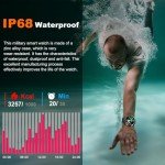 Military Smart Watches Built-in GPS, 170+ Sport Modes for Men with Flashlight, Smartwatch for Android Phones and iPhone, 1.43" AMOLED Screen, Bluetooth Calls Compass Altimeter Barometric Altitude