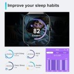 Smart Watch for Men Women Answer/Make Calls, 1.96" HD Fitness Watch with 113+ Sports, Heart Rate Monitor Sleep Monitor Activity Trackers with Step Counter, IP68 Waterproof, Smartwatch for Android/iOS