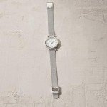 Fossil Women's Carlie Mini Quartz Stainless Steel Mesh Three-Hand Watch, Color: Silver (Model: ES4432)