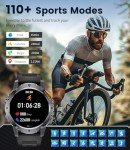 ESFOE Military Smart Watch for Men with Flashlight/5ATM Waterproof,1.43'' AMOLED Tactical Smartwatch with 500mAh Battery,110+ Sport Modes Fitness Tracker Smart Watch for Android iOS (Answer/Make Call)