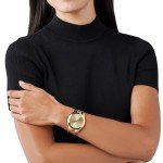 Michael Kors Slim Runway Three-Hand Gold-Tone Stainless Steel Women's Watch (Model: MK3179)
