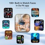 Smart Watch, 1.85" Smartwatch for Men Women (Answer/Make Call), Heart Rate, Sleep Monitor, Pedometer, Spo2, Activity Tracker, IP68 Waterproof Fitness Watch for Android iOS (Black)
