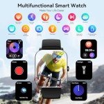 Smart Watch, 1.85" Smartwatch for Men Women (Answer/Make Call), Heart Rate, Sleep Monitor, Pedometer, Spo2, Activity Tracker, IP68 Waterproof Fitness Watch for Android iOS (Black)