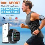 Smart Watch(Answer/Make Calls), 1.91" Smartwatches for Men Women, Fitness Tracker with 110+ Sport Modes, IP68 Waterproof, Heart Rate/Sleep/Spo2 Monitor, Pedometer, Activity Tracker for Android iOS