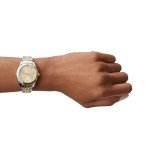 Fossil Women's Scarlette Mini Quartz Stainless Steel Three-Hand Watch, Color: Gold/Silver (Model: ES4949)