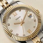 Fossil Women's Scarlette Mini Quartz Stainless Steel Three-Hand Watch, Color: Gold/Silver (Model: ES4949)