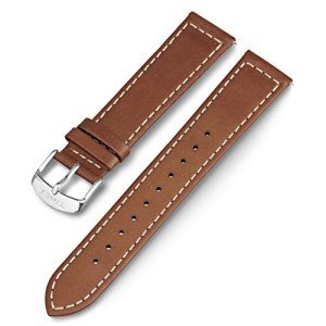 Timex 20mm Genuine Leather Strap – Brown with Silver-Tone Buckle