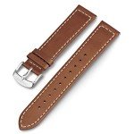 Timex 20mm Genuine Leather Strap – Brown with Silver-Tone Buckle