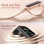 FITVII Slim Fitness Tracker with Blood Oxygen, Blood Pressure, 24/7 Heart Rate and Sleep Tracking, IP68 Waterproof Activity Trackers and Smart Watches with Step Tracker, Pedometer for Women Men