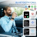 Smart Watch for Men Women, 1.96" Smartwatch (Answer/Make Call), IP68 Waterproof Fitness Tracker, 112+ Sport Modes Smartwatches for Android iOS, Black​