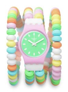 Swatch Women Dress Pink Watch Plastic Quartz Caramellissima L