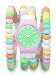 Swatch Women Dress Pink Watch Plastic Quartz Caramellissima L