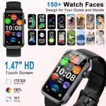 Smart Watch, Smartwatch for Men Women with 24 Sport Modes, IP68 Waterproof Activity/Fitness Tracker with 24/7 Heart Rate/Sleep/SpO2 Monitor, Step Tracker, Pedometer, Activity Tracker for Android iOS