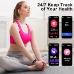Smart Watch, Smartwatch for Men Women with 24 Sport Modes, IP68 Waterproof Activity/Fitness Tracker with 24/7 Heart Rate/Sleep/SpO2 Monitor, Step Tracker, Pedometer, Activity Tracker for Android iOS