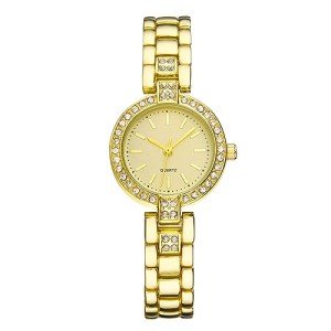 TWOPTION Womens Waterproof Wrist Watch,Women's Small Thin Analog Bracelet Quartz Watch Dainty Christmas Gifts (Gold-07#)