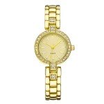 TWOPTION Womens Waterproof Wrist Watch,Women's Small Thin Analog Bracelet Quartz Watch Dainty Christmas Gifts (Gold-07#)
