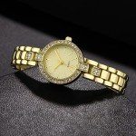 TWOPTION Womens Waterproof Wrist Watch,Women's Small Thin Analog Bracelet Quartz Watch Dainty Christmas Gifts (Gold-07#)