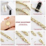 TWOPTION Womens Waterproof Wrist Watch,Women's Small Thin Analog Bracelet Quartz Watch Dainty Christmas Gifts (Gold-07#)
