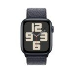 Apple Watch SE (2nd Gen) [GPS 44mm] Smartwatch with Midnight Aluminum Case with Ink Sport Loop One Size. Fitness and Sleep Trackers, Crash Detection, Heart Rate Monitor, Carbon Neutral