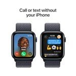 Apple Watch SE (2nd Gen) [GPS 44mm] Smartwatch with Midnight Aluminum Case with Ink Sport Loop One Size. Fitness and Sleep Trackers, Crash Detection, Heart Rate Monitor, Carbon Neutral