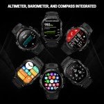 CARBINOX Blaze Smart Watch with GPS (Sport Mode), Rugged Fitness Tracker Waterproof IP69K, Compatible with Android and iOS, 170+ Sports Modes, Gorilla Glass Screen, Make/Receive Calls (Square)