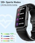 Smart Watch Fitness Tracker with 24/7 Heart Rate, Blood Oxygen Blood Pressure Monitor Sleep Tracker 120 Sports Modes Activity Trackers Step Calorie Counter IP68 Waterproof for Andriod iPhone Women Men