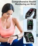 Smart Watch Fitness Tracker with 24/7 Heart Rate, Blood Oxygen Blood Pressure Monitor Sleep Tracker 120 Sports Modes Activity Trackers Step Calorie Counter IP68 Waterproof for Andriod iPhone Women Men