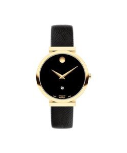 Movado Museum Classic Women's Watch - Swiss Automatic Movement, Leather Strap - 3 ATM Water Resistance - Classic, Luxury Fashion Timepiece for Her - 32mm