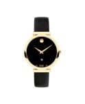 Movado Museum Classic Women's Watch - Swiss Automatic Movement, Leather Strap - 3 ATM Water Resistance - Classic, Luxury Fashion Timepiece for Her - 32mm