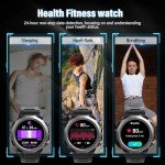 Military Watches for Men (Answer/Make Calls), 1.39" HD Display Fitness Watches, Heart Rate/Sleep Monitor, 110+ Sports Modes Smart Watch for Men, IP68 Waterproof, 30Day, Watch for Android/iPhone, Black