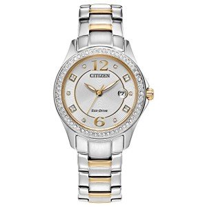 Citizen Ladies' Eco-Drive Classic Crystal Watch in Two-Tone Stainless Steel, Silver-Tone Dial