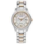 Citizen Ladies' Eco-Drive Classic Crystal Watch in Two-Tone Stainless Steel, Silver-Tone Dial
