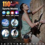 Military Smart Watches for Men(Answer/Make Calls), 1.39"HD Fitness Watch, 24/7 Heart Rate Sleep Monitor, Smart Watch for Men 110+ Sport Modes, 30Day, IP68 Waterproof Smartwatch for Android iOS, Black
