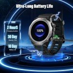 Military Smart Watches for Men(Answer/Make Calls), 1.39"HD Fitness Watch, 24/7 Heart Rate Sleep Monitor, Smart Watch for Men 110+ Sport Modes, 30Day, IP68 Waterproof Smartwatch for Android iOS, Black