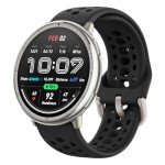 Amazfit Active 2 Smart Watch 44mm, GPS Maps with Direction, Fitness Tracker, 10 Day Battery, Sleep Monitor, 160+ Sport Modes, Water Resistant, for Android & Apple iPhone, Black Silicone