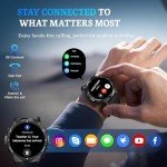 Smart Watch for Men- Bluetooth Call, 2025 Military Waterproof Fitness Sleep Tracker Watch with/Heart Rate/Blood Pressure Monitor/110 Sports Modes, Smartwatch for Samsung Android iPhone iOS Compatible