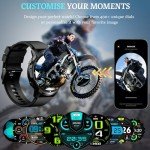 Smart Watch for Men- Bluetooth Call, 2025 Military Waterproof Fitness Sleep Tracker Watch with/Heart Rate/Blood Pressure Monitor/110 Sports Modes, Smartwatch for Samsung Android iPhone iOS Compatible