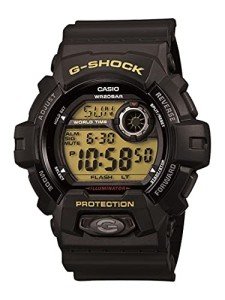 Casio G-Shock 8900-1 | Front Button Design | Shock Resistant | 200M Water Resistant | Aluminum Bezel | Super Illuminator LED Backlight | World Time | Stopwatch | Countdown Timer | 3-Year Battery