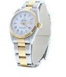 Rolex 31mm Midsize Datejust Oyster Band White Roman Dial Ladys Watch 68273 (Certified Pre-Owned)