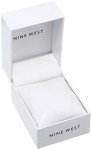 Nine West Women's NW/2283SVSV Crystal Accented Silver-Tone Bracelet Watch