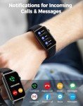 Health Fitness Tracker Smart Watch with 24/7 Heart Rate Blood Oxygen Blood Pressure Monitor Sleep Tracker 128 Exercise Modes Step Calorie Counter Pedometer IP68 Waterproof for Women Men Android iOS